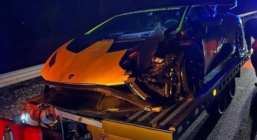 Lamborghini a vadonban: totálkáros lett a 130 milliós luxusautó