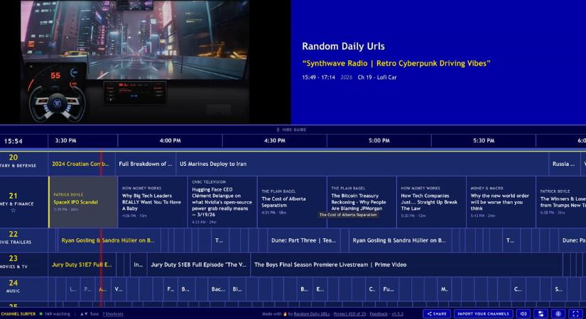 Unja a YouTube kezdőlapját? Akkor ezt nézze: úgy böngészheti a videókat, mint a régi kábeltévét