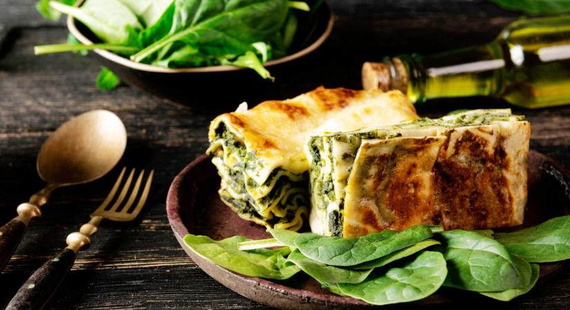 Egyszerű spenótos lasagne – Nem kell előre megfőzni a tésztát!