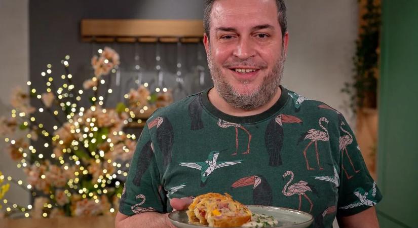 Olcsó, mégis különleges fogás húsvétra: sonkás tekercs leveles tésztából