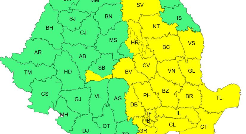 Eső, szél, havazás – Újabb riasztást adtak ki a meteorológusok