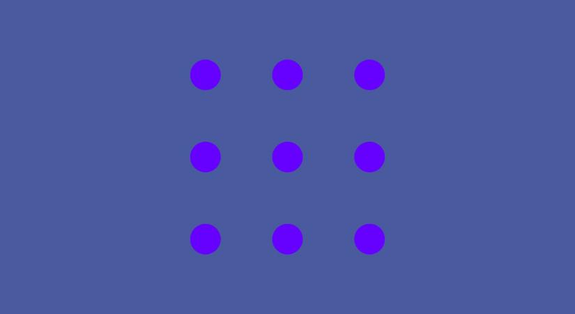 Megdöbbentő optikai illúzió: hány lila pontot látsz a képen?