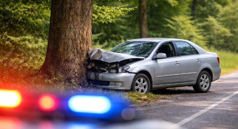 Baleset Nagycserkesz és Tiszavasvári között, mentők is érkeztek!