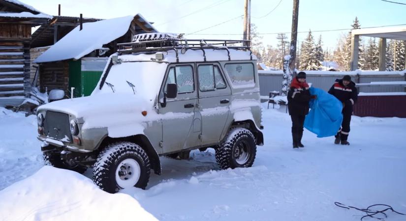 Így kell -71 Celsius-fokban beindítani egy autót