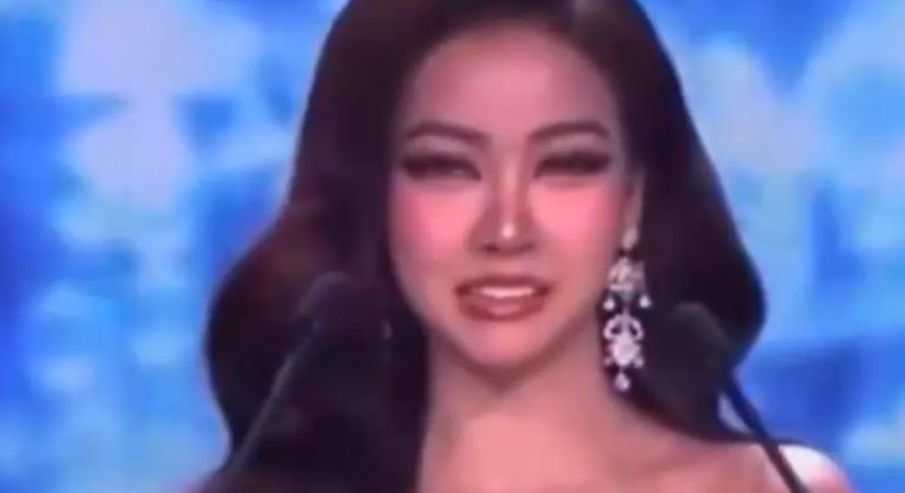 Kínos videó: a színpadon estek ki a szépségkirálynő-jelölt fogai