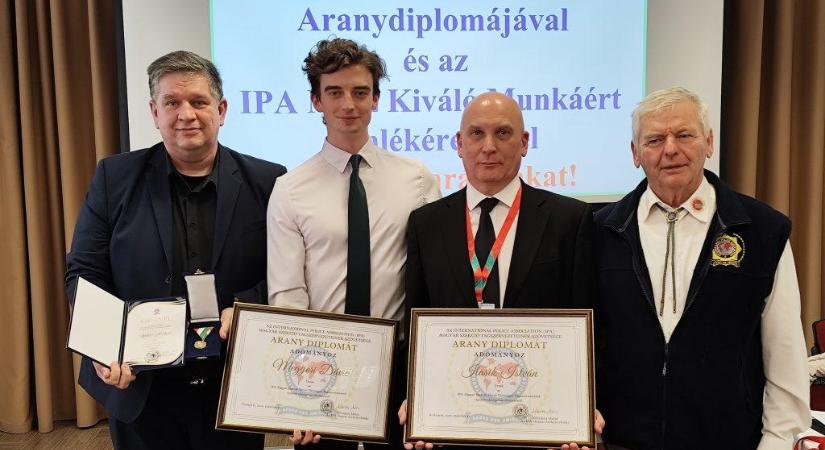 A Nemzetközi Rendőrszövetség elismerését vehette át Megyeri Dávid