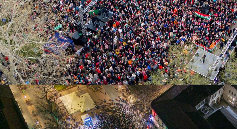 Döbbenetes drónfelvételek – Brutális tömeg volt Békéscsabán!