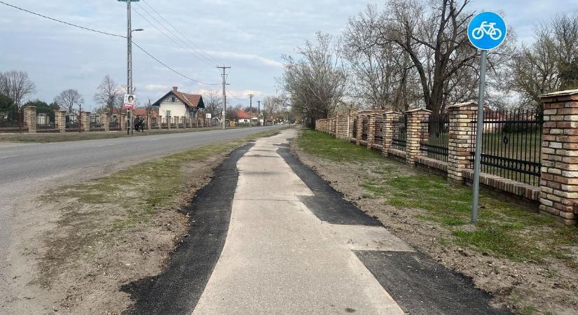 Kerékpárút felújítás indult két település között, sokak mindennapi útvonala válik biztonságosabbá