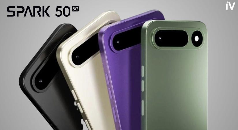 Tecno Spark 50 5G: 6500 mAh-s akkuval és Dimensity 6400-zal érkezik