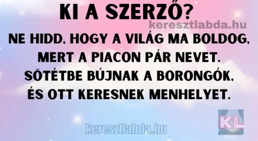 Napi irodalom feladat: Egy idézetből felismered a szerzőt? Most kiderül!