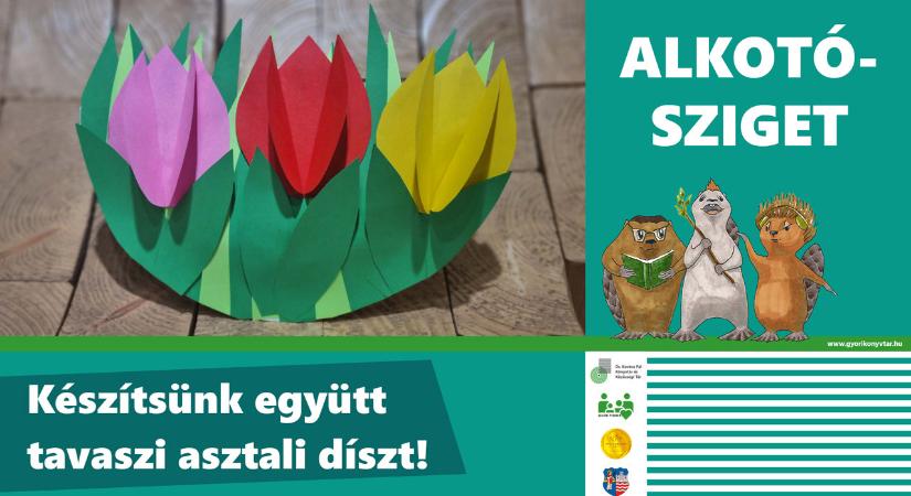 Tavaszi asztali dísz készítés