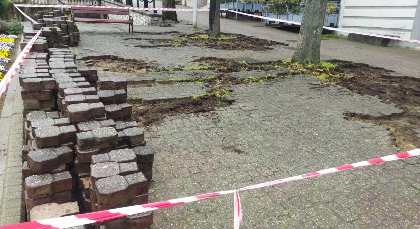 Feltárási munkák kezdődtek a dorogi Hősök terén