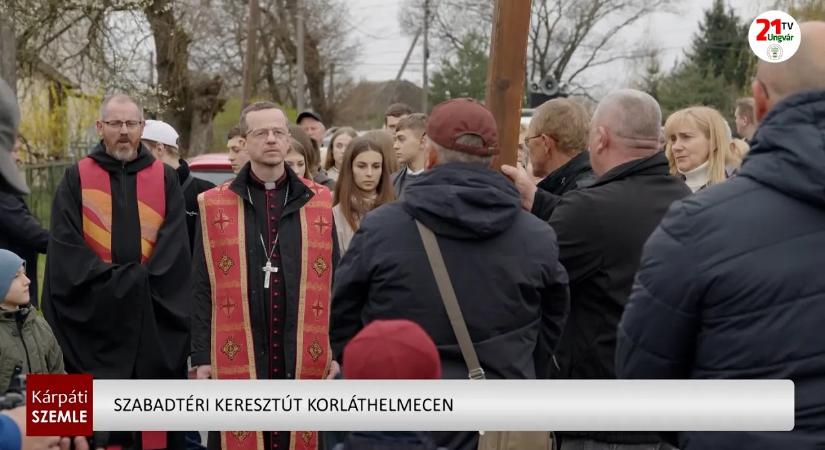 Szabadtéri keresztút Korláthelmecen (videó)