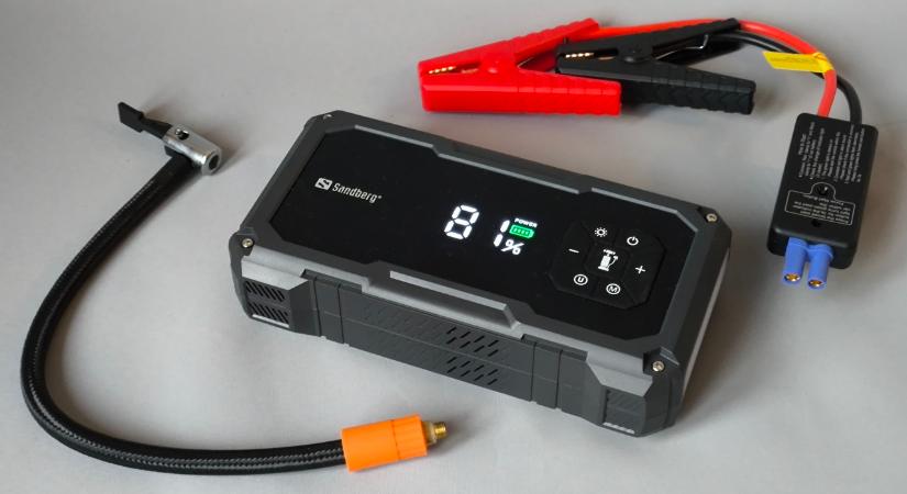 Sandberg Car Jumpstarter TirePump 10000 powerbank teszt