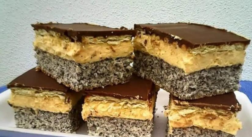 Egy süti, ami mindig elfogy: ezt a mákos krémest mindenki imádja