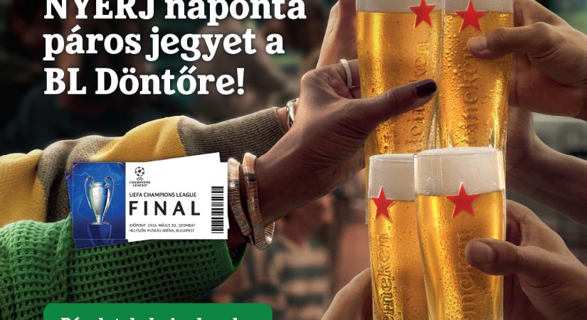 A Heineken az UEFA Bajnokok Ligája döntőjére összesen 50 nyertest sorsol ki