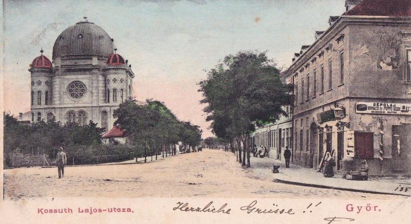 A győri Kossuth utca régi képeslapokon és friss fotókon