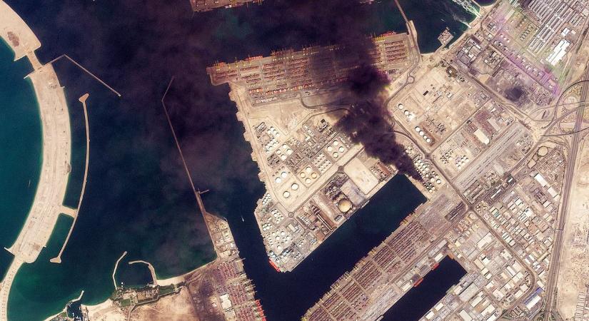 Óriástankhajót ért iráni dróntalálat Dubajban