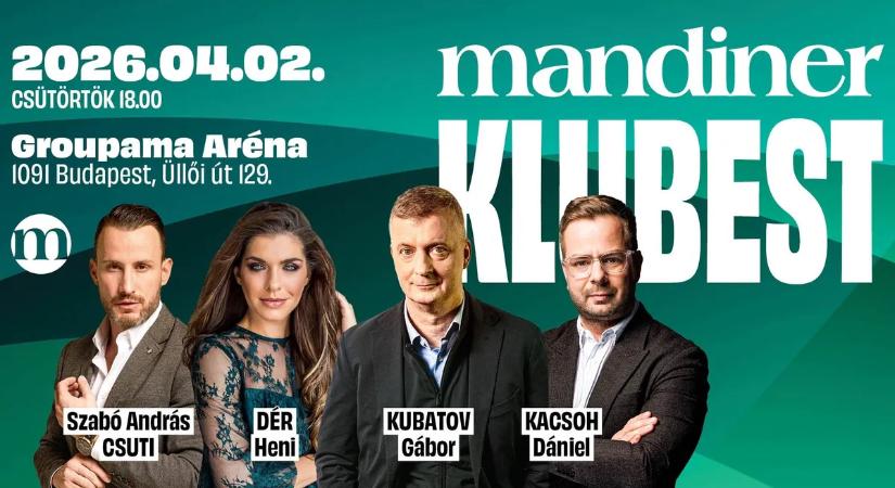 Nem érdemes kihagyni: Dér Henivel és Kubatov Gáborral jön a választás előtti utolsó Mandiner Klubest
