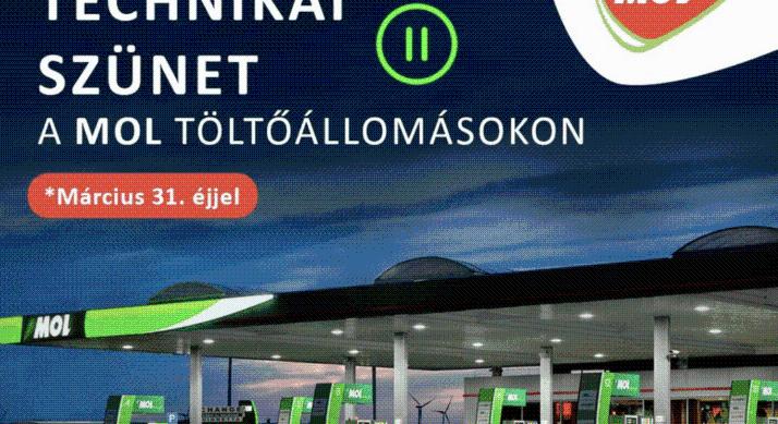 Autósok, figyelem – A Mol több szolgáltatása átmenetileg nem lesz elérhető éjszaka, a kutak is zárva lesznek