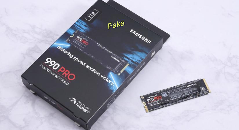 Egyre ügyesebben hamisítják a Samsung 990 Pro SSD kártyákat – Ezekre a jelekre érdemes figyelni