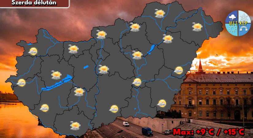 Szerdán már kisüthet a Nap