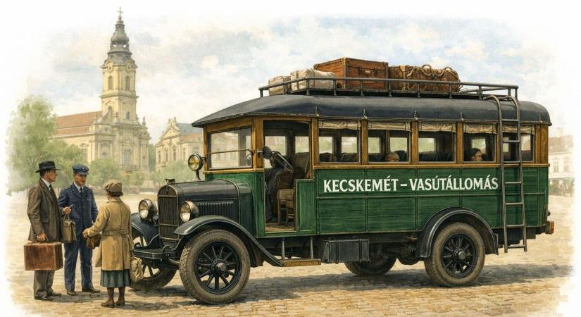 Kurblival indult, 40-nel ment – ilyen volt az első kecskeméti busz 100 éve