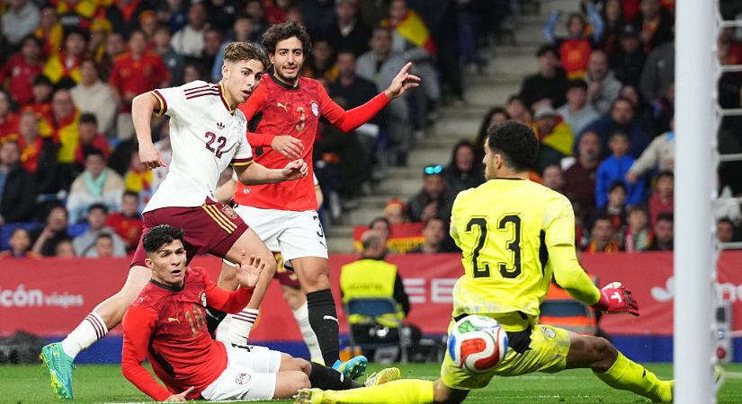 Felkészülés: Spanyolország a hatalmas fölény ellenére sem bírt Egyiptommal