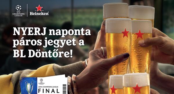 Száz jegyet sorsol ki a budapesti UEFA Bajnokok Ligája-döntőre a Heineken