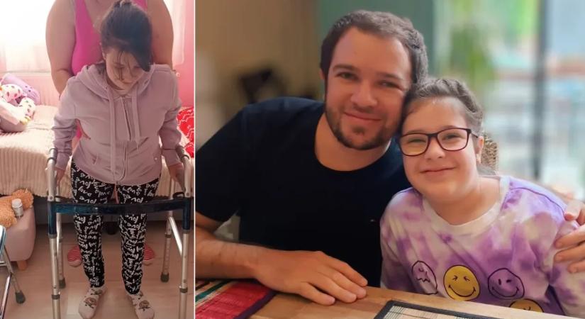 Csoda történt: üvegcsontú Lívia hosszú idő után megtette az első lépéseit