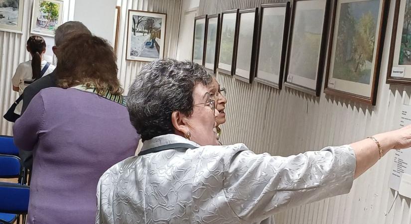 Szemet gyönyörködtető alkotások: amatőr festők munkáiból nyílt tárlat a könyvtárban
