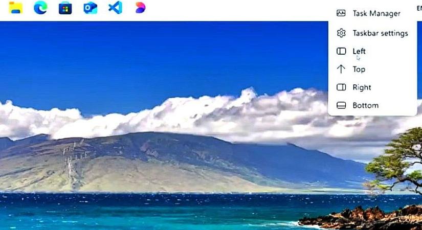 Videót adott ki a Microsoft a Windows 11 "felokosított", áthelyezhető tálcájáról