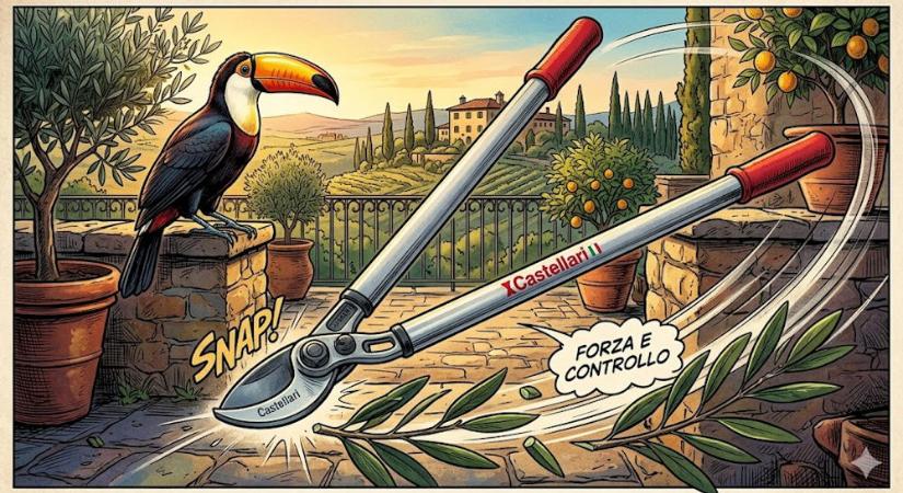 Castellari Tucano C 80 ágvágó olló: amikor a vastagabb ág már nem metszőollós feladat, de a fűrészt még nem vennéd elő