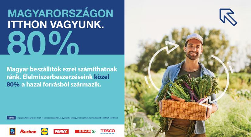 Az élelmiszerek 80 százalékát hazai forrásokból szerezzük be