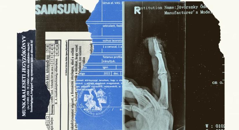 Ádám ujja végét levágta egy tálca a gödi Samsung-gyárban, a cég arra kérte, hogy otthoni balesetnek jelentse