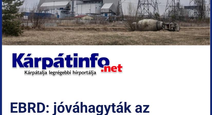 EBRD: jóváhagyták az adományozók a csernobili védőszarkofág kijavításának előzetes terveit