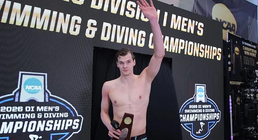 Ismét Kós Hubert az év egyetemi úszója az Egyesült Államokban