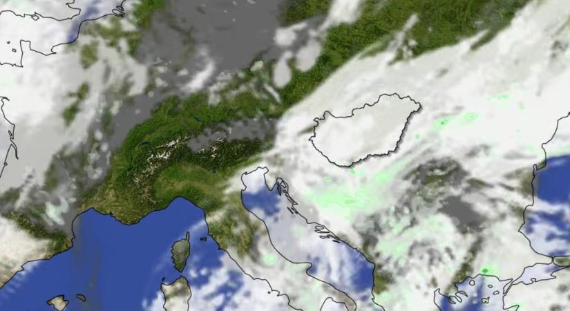 Poros felhőzettel borítja be Magyarországot az Erminio ciklon