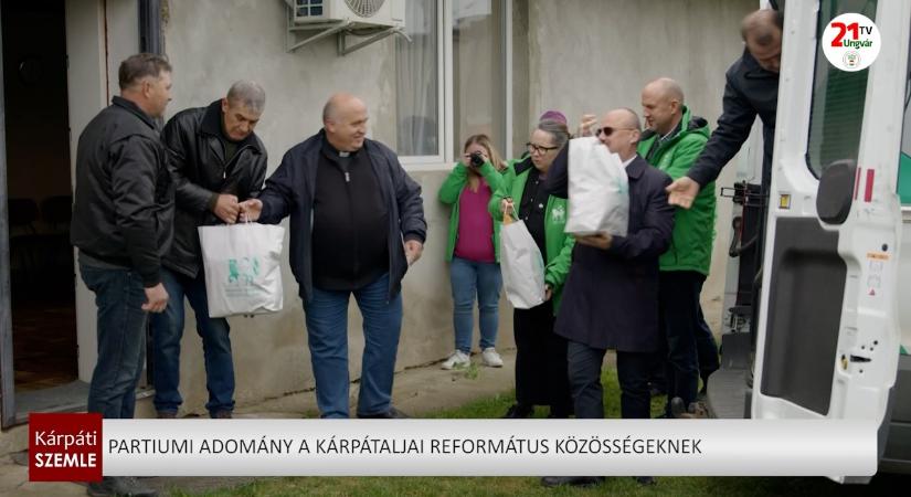 Partiumi adomány a kárpátaljai református közösségeknek (videó)
