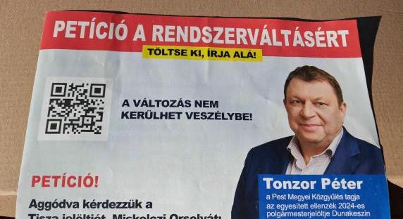 Lejárató kiadványban támadják Tuzson tiszás ellenfelének férjét, de nem a Fidesz, hanem a DK, miközben a papíron ellenzéki párt jelöltje hamisítványnak nevezte a brosúrát