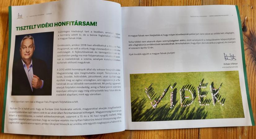 A Magyar Falu Programmal kampányol a kormány, a városi postaládákat is megszórták