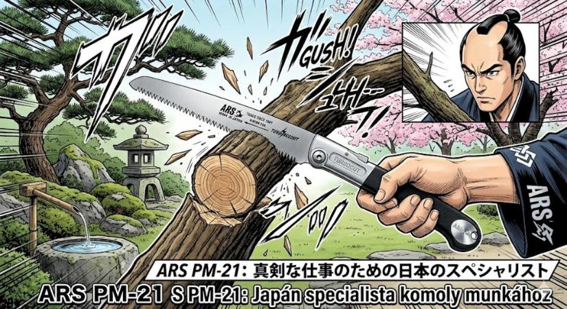 ARS PM-21 összecsukható ágfűrész: a zsebre vágható japán specialista, amely nem ijed meg a komolyabb ágaktól sem