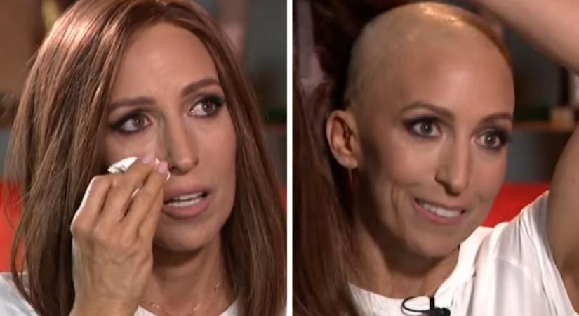Rubint Réka a TV2 kamerái előtt vette le parókáját, sírva beszélt a betegségéről