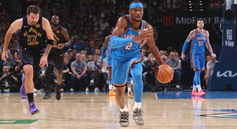 A bajnok Oklahoma a története egyik legnagyobb verését mérte a Lakersre az NBA-ben