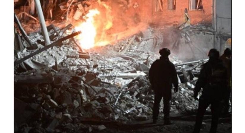 Öt ember, köztük egy csecsemő is megsérült Harkiv éjszakai bombázása alatt