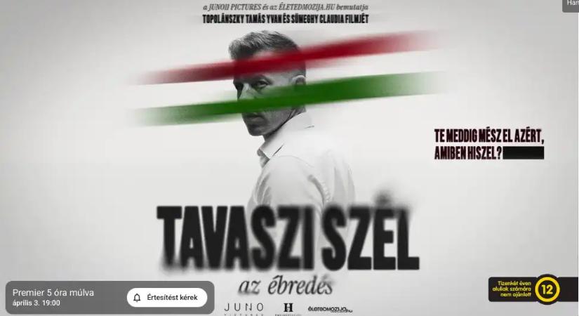 A Magyar Péterről szóló, Tavaszi szél – az ébredés című film ingyenesen elérhető lesz online a húsvéti hétvégén