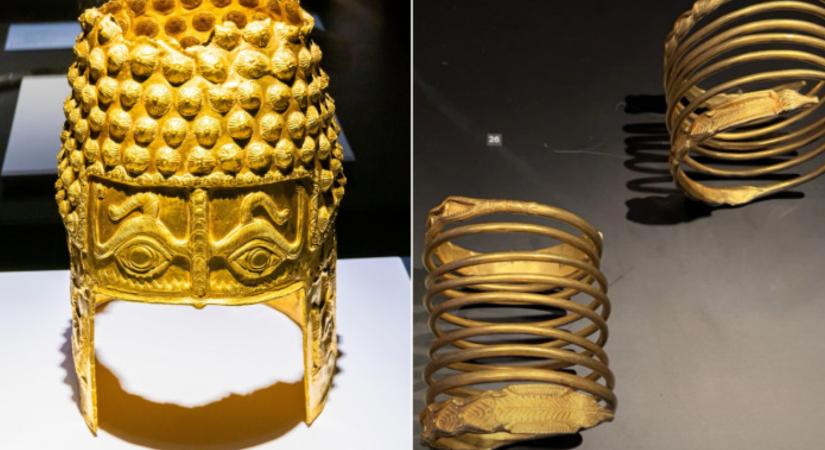 Megtalálták a holland múzeumból ellopott értékes dák aranysisakot
