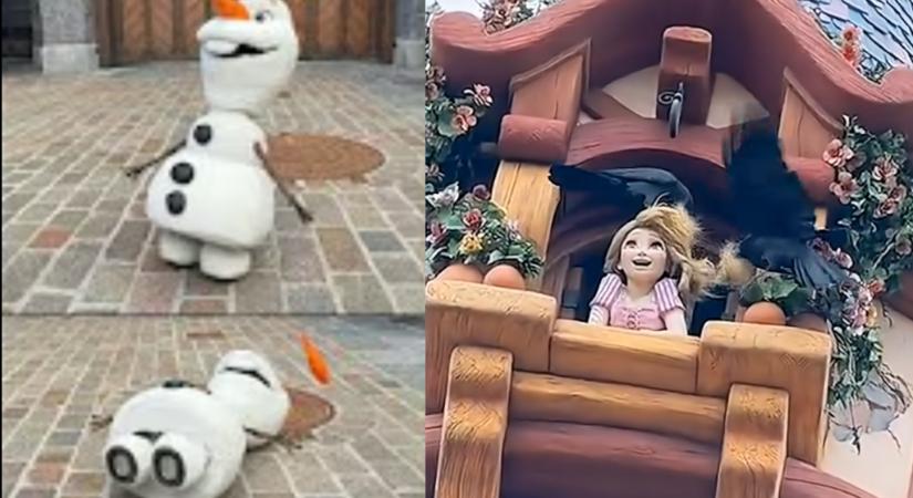Disneylandi horror: Olaf szétesett, Aranyhaj haját varjak tépázták meg
