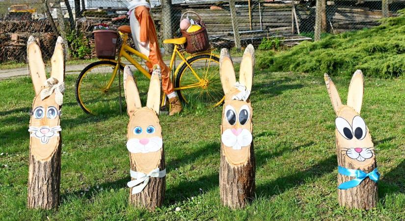 Különleges kompozícióval készül a húsvétra a jászkunsági település, mutatjuk a fotókat