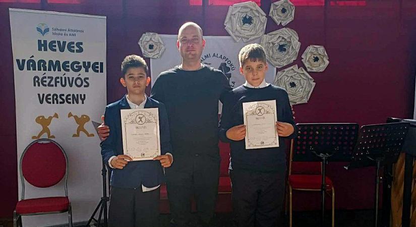 Rézfúvós verseny dobogós helyén végeztek a hevesi növendékek